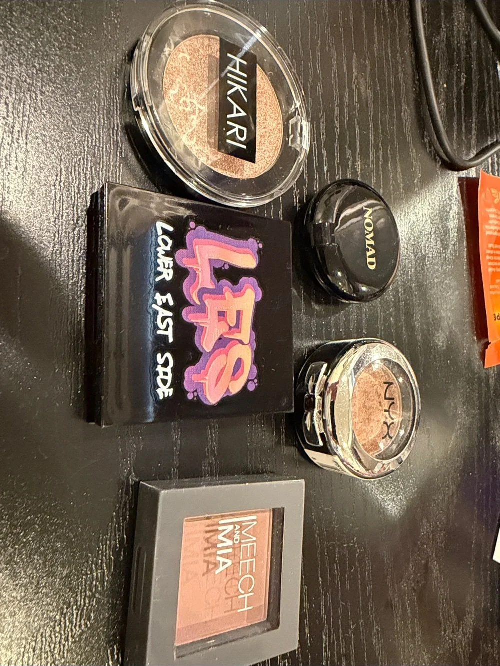 NYX Shimmering Bronze Eyeshadow & others, collection of 5 browns/shimmers